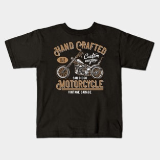 Hand Crafted Motorcycle Kids T-Shirt